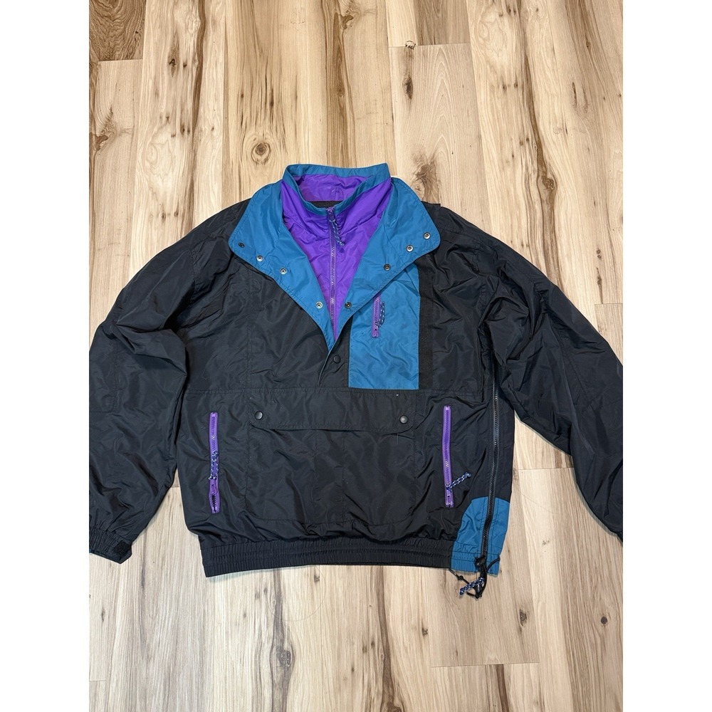 Sierra Sport Aqua Vintage 90s Windbreaker Mens Size L